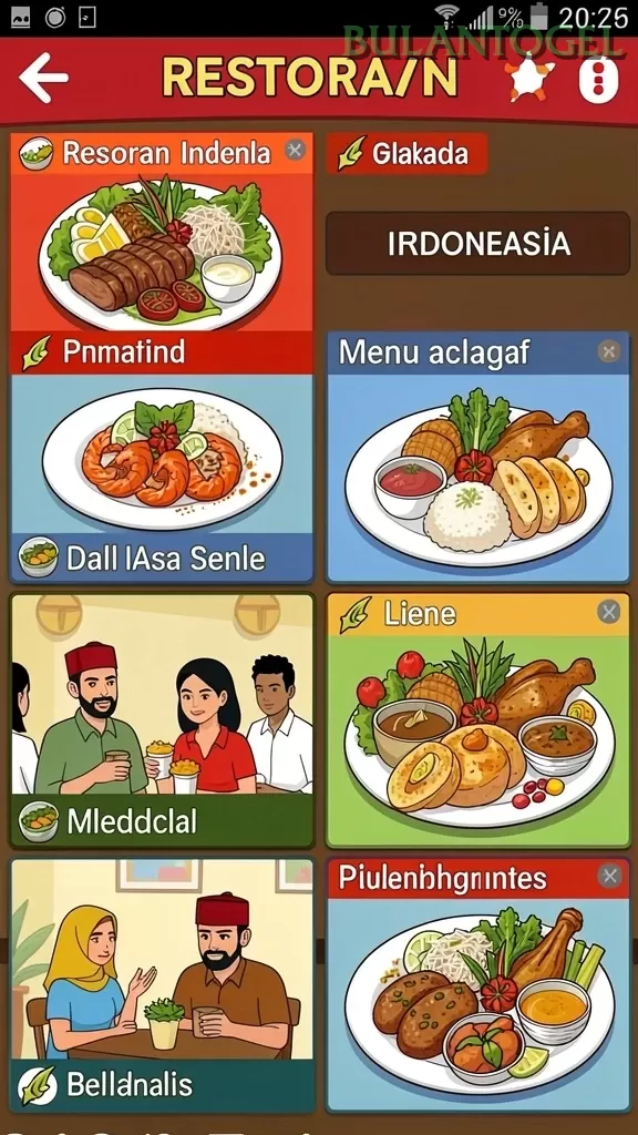 Galeri pratinjau visual bulantogel build APK resmi terbaru